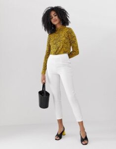 Unique21 high rise tailored pants-White