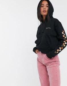 Vans Breast Cancer Awareness cropped hoodie in nude check-Pink