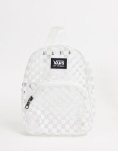 Vans Checkerboard mini backpack in clear