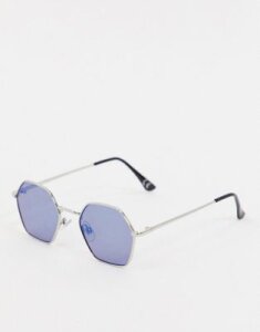 Vans Right Angle sunglasses in silver/blue mirror lens