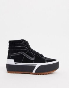 Vans SK8-Hi Stacked suede sneakers in black