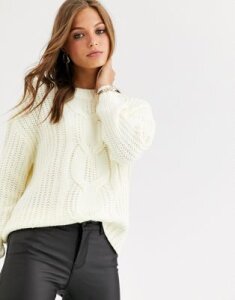 Vero Moda cable knit sweater-Beige