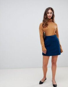 Vero Moda Cord Mini Skirt-Blue