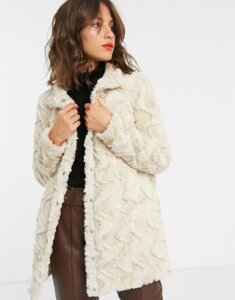 Vero Moda faux fur jacket in cream