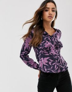 Vero Moda floral fitted blouse-Multi