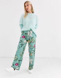 Vero Moda floral wide pants-Multi