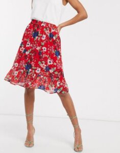 Vero Moda gathered floral print skirt
