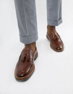 WALK London West tassel loafers in brown leather