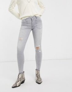We The Free by Free People Ivy mid rise skinny jeans in gray