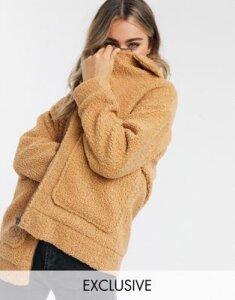 Wednesday's Girl teddy coat-Beige