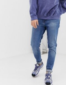Weekday Cone slim tapered jeans in marfa blue