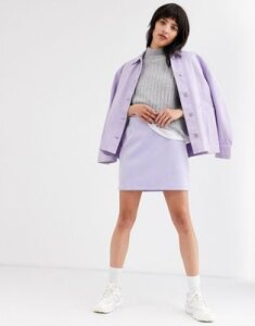 Weekday Kathy Mini Skirt in Lilac-Purple