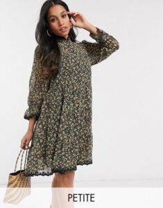 Y.A.S Petite smock dress in ditsy floral-Multi