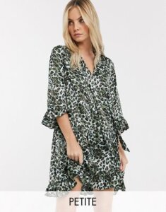 Y.A.S Petite Solia leopard print smock dress-Multi