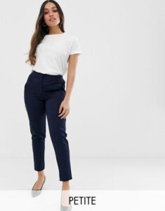 Y.A.S Petite tailored pants with elasticated waist in navy