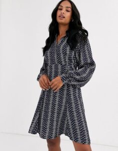 Y.A.S printed mini dress with volume sleeve-Multi