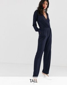 Y.A.S Tall wrap jumpsuit-Navy