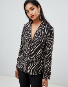 Y.A.S zebra print pyjama style shirt-Multi