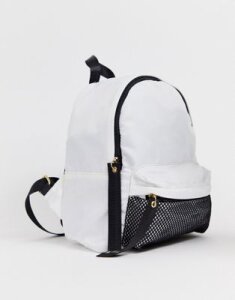 Yoki Fashion monochome backpack-Black