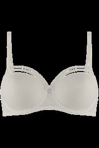 Dame de paris Balconette BH | wired padded ivory lace bow - 70B