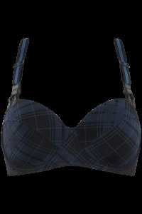 Marlies Dekkers - Gloria plunge balconette bh | wired padded black and insignia blue - 70b
