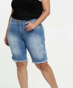 Bermuda Feminina Jeans Plus Size Biotipo
