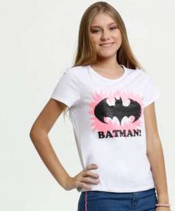 Blusa Juvenil Estampa Batman Neon Liga da Justiça