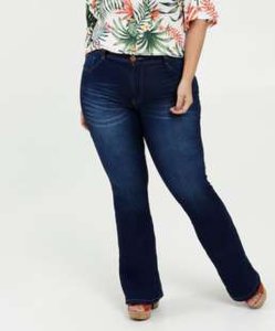 Calça Femnina Jeans Flare Plus Size Biotipo