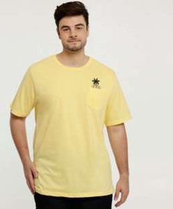 Naxos - Camiseta masculina bolso plus size manga curta