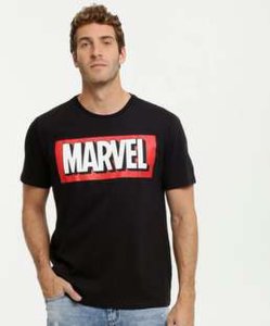 Camiseta Masculina Estampa Frontal Marvel