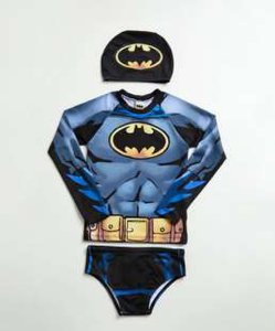 Conjunto Infantil Estampa Batman Proteção UV Liga da Justiça