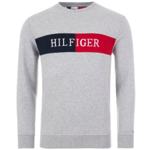 Tommy Hilfiger - Hilfiger intarsia sweatshirt in medium grey heather