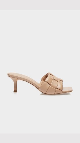 Ash Kim Quilted Heeled Mule - Nude - Womens, Nude