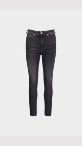 Calvin Klein Jeans High Rise Skinny Iron Horse Jeans - Black - Womens, Black