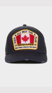 Dsquared2 All But The Flags Patch Logo Cap - Navy - Mens, Navy