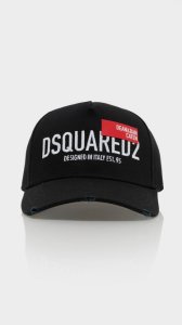 Dsquared2 Red Tape Logo Cap - Black, Black
