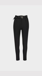 Girl In Mind Belted Trousers - Black - Womens, Black