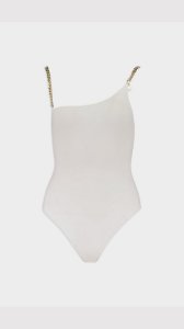 Stella McCartney Chain Strap Swimsuit - White - Womens, White