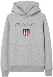 GANT Boys Logo Hoodie light grey melange (906652-94)