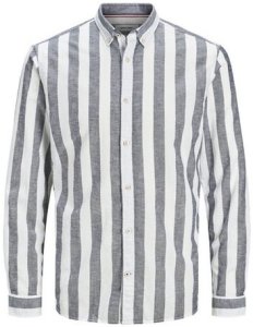 Jack & Jones Botton-Down Striped Shirt (12166378) navy blazer