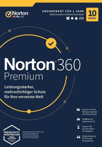 NortonLifeLock Norton 360 2020 Premium (10 Devices) (1 Year) (Box)