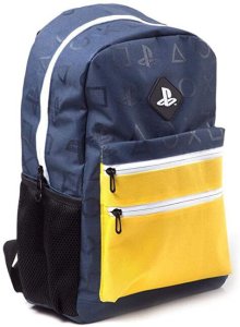 Sony Playstation Colour Block Backpack Navy Yellow