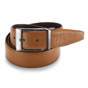 Aspinal of London Mens Handmade Brown Leather Belt, Size: Large: 40 / 101.6cm