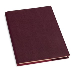 Aspinal of London Stylish Saffiano A4 Refillable Leather Journal in Burgundy