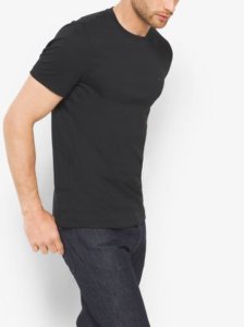 Michael Kors Mens - Mk t-shirt ras du cou en coton - noir(noir) - michael kors
