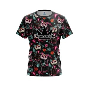 Brunswick Day Of The Dead Cats CoolWick Bowling Jersey