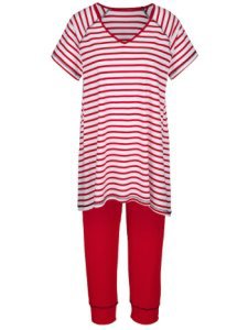Pyjama Simone rood/wit/marine