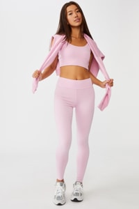 Factorie - High Waisted Legging - Babe pink