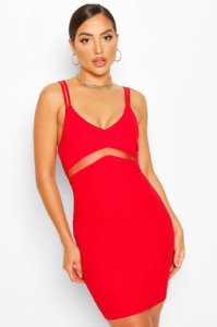 Bodycon Mini Dress, Red