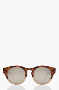 Boohoo - Oversized half & half lense sunglasses